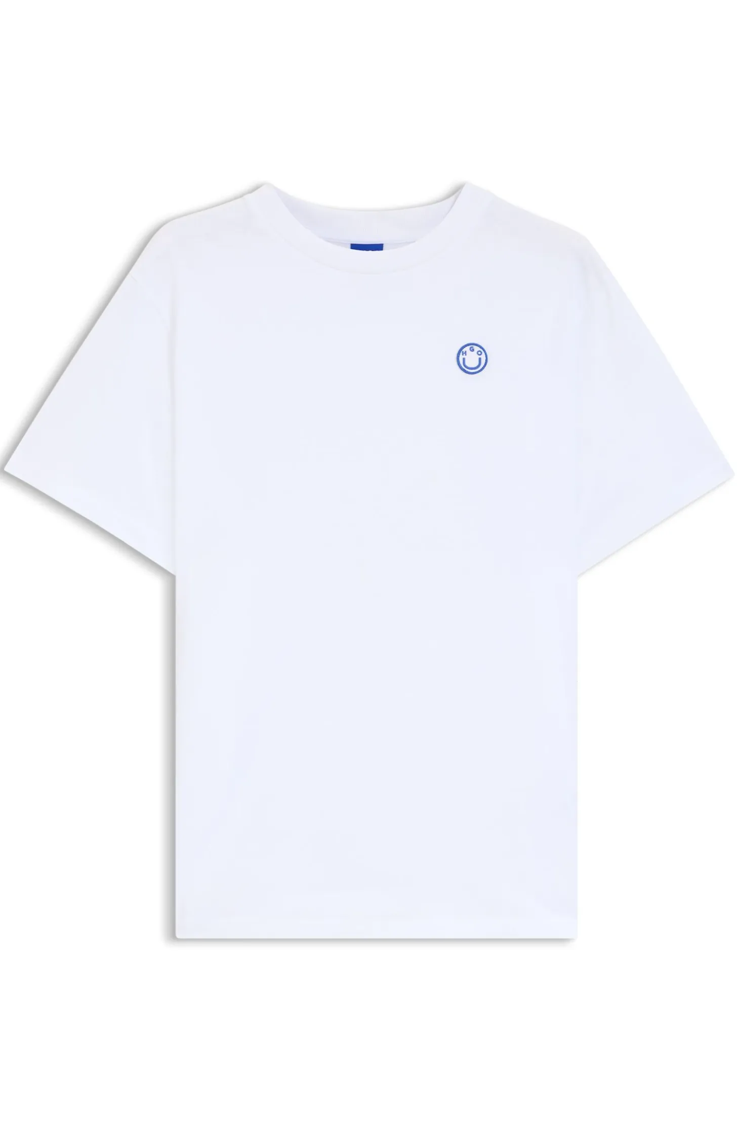 Cotton-jersey T-shirt with Happy HUGO logo