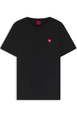 Cotton-jersey T-shirt with heart logo