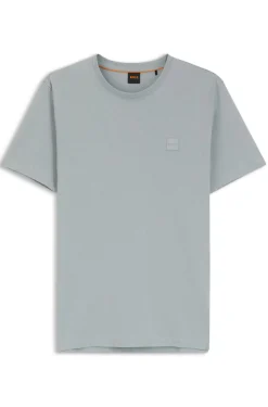 Cotton-jersey T-shirt with logo patch