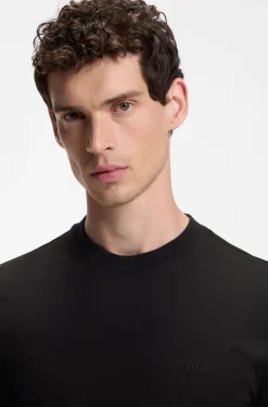 Cotton-jersey T-shirt with logo detail