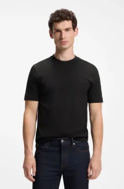 Cotton-jersey T-shirt with logo detail