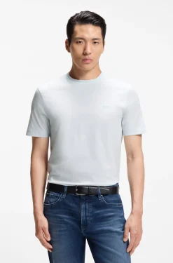 Cotton-jersey T-shirt with logo detail