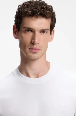 Cotton-jersey T-shirt with logo detail