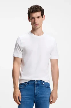 Cotton-jersey T-shirt with logo detail