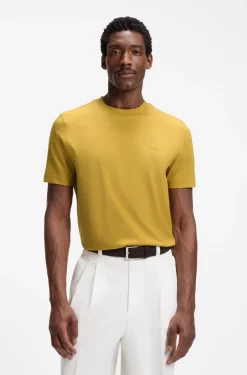Cotton-jersey T-shirt with logo detail