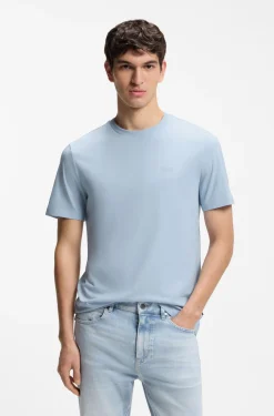 Cotton-jersey T-shirt with logo detail