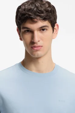 Cotton-jersey T-shirt with logo detail