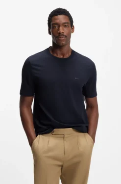 Cotton-jersey T-shirt with logo detail