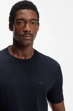Cotton-jersey T-shirt with logo detail