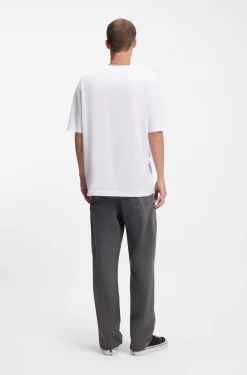 Cotton-jersey T-shirt with logo artwork