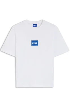 Cotton-jersey T-shirt with logo print