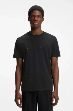 Cotton-jersey T-shirt with logo detail