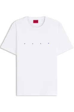 Cotton-jersey T-shirt with logo detail