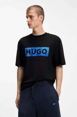 Cotton-jersey T-shirt with logo artwork