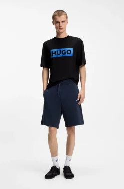 Cotton-jersey T-shirt with logo artwork