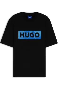 Cotton-jersey T-shirt with logo artwork