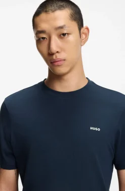 Cotton-jersey T-shirt with logo print
