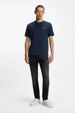 Cotton-jersey T-shirt with logo print