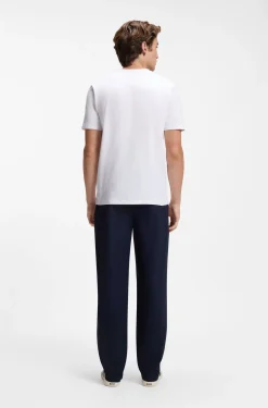 Cotton-jersey T-shirt with logo patch