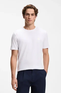 Cotton-jersey T-shirt with logo patch