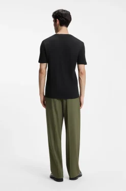 Cotton-jersey T-shirt with logo print