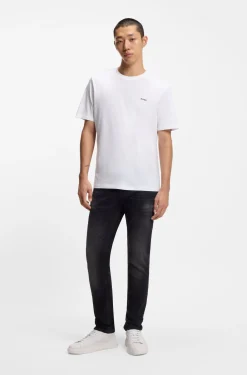 Cotton-jersey T-shirt with logo print