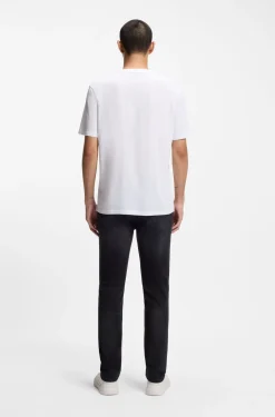 Cotton-jersey T-shirt with logo print