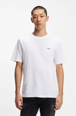 Cotton-jersey T-shirt with logo print