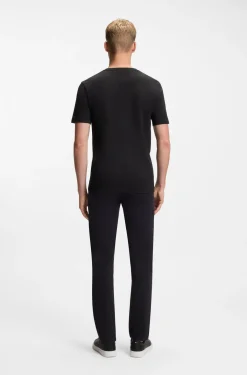 Cotton-jersey T-shirt with logo patch