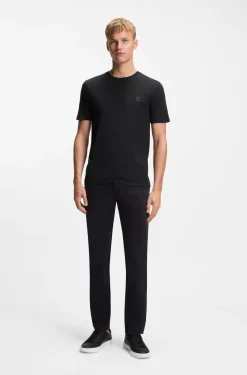 Cotton-jersey T-shirt with logo patch