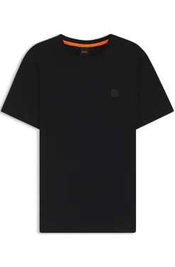 Cotton-jersey T-shirt with logo patch