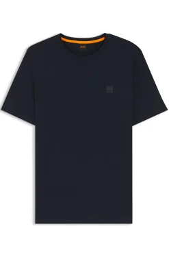 Cotton-jersey T-shirt with logo patch