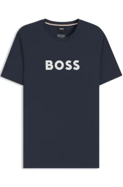 Cotton-jersey T-shirt with logo print