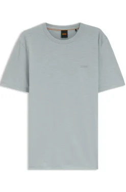 Cotton-jersey T-shirt with logo detail