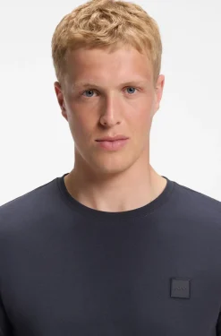 Cotton-jersey T-shirt with logo patch