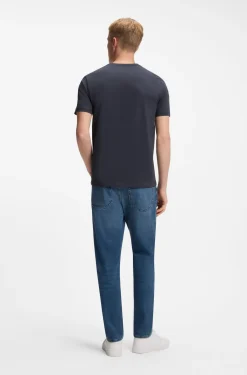 Cotton-jersey T-shirt with logo patch