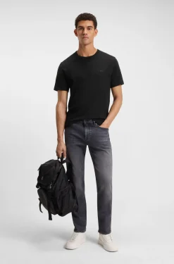 Cotton-jersey T-shirt with logo detail