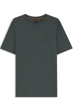 Cotton-jersey T-shirt with logo patch