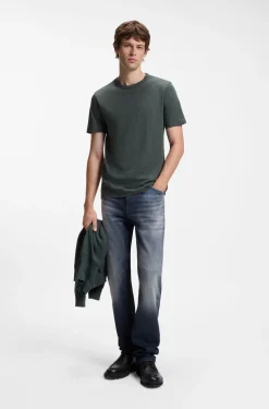 Cotton-jersey T-shirt with logo detail