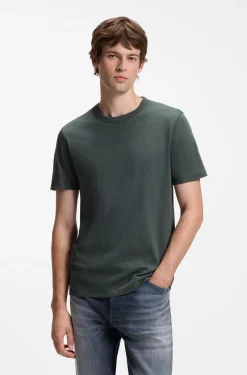 Cotton-jersey T-shirt with logo detail