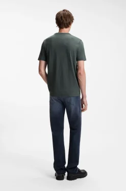 Cotton-jersey T-shirt with logo detail