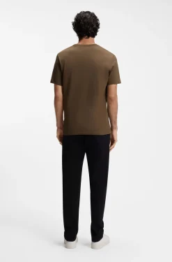 Cotton-jersey T-shirt with logo patch