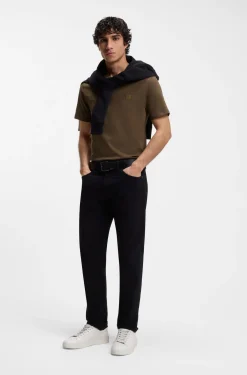 Cotton-jersey T-shirt with logo patch