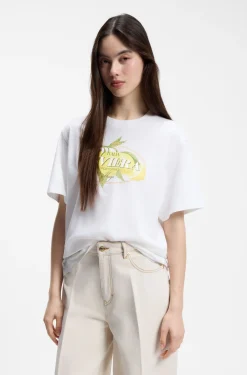 Cotton-jersey T-shirt with logo artwork