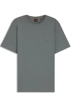 Cotton-jersey T-shirt with logo patch