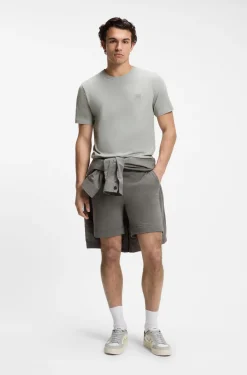 Cotton-jersey T-shirt with logo patch