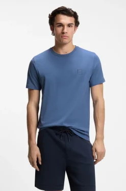 Cotton-jersey T-shirt with logo patch