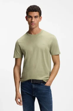 Cotton-jersey T-shirt with logo detail
