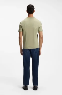 Cotton-jersey T-shirt with logo detail