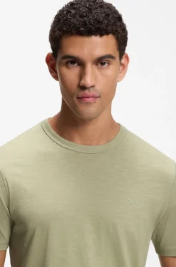 Cotton-jersey T-shirt with logo detail